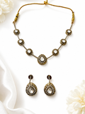 Gold Ad Traditional Necklace Set For Women