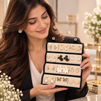 Gold Tone Earrings Set for Women, 12 Pairs
