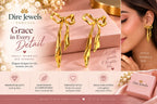 Golden Bow Drop Earrings