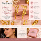 Golden Bow Drop Earrings