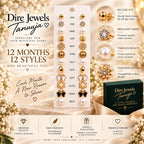 12-Month Golden Stud Earrings Collection