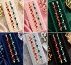 Ruby & Emerald tulip Bracelet Duo