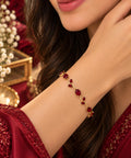 Ruby tulip bracelet