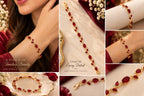 Ruby tulip bracelet