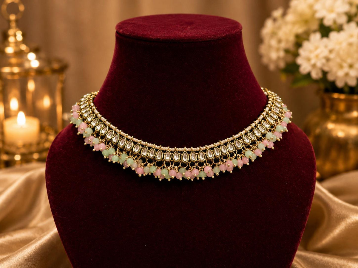 Kundan pearl choker