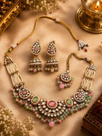 Kundan chokar set with maang tikka
