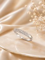 Silver band ring