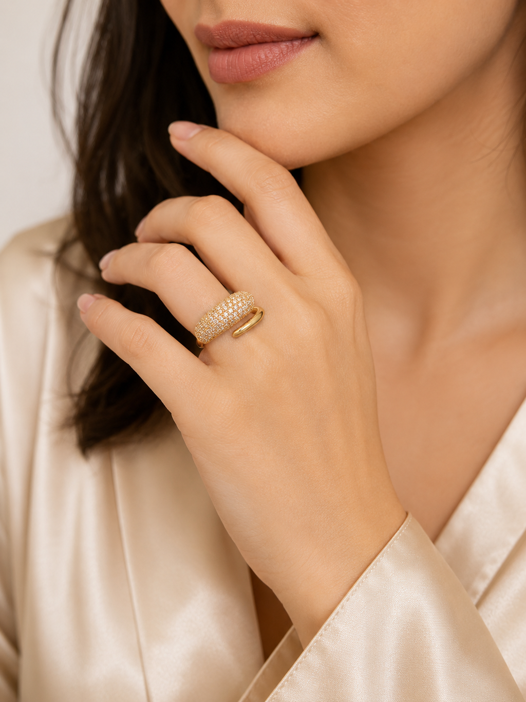 American dimond cocktail ring