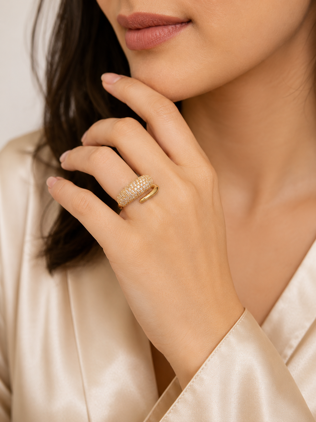 American dimond cocktail ring